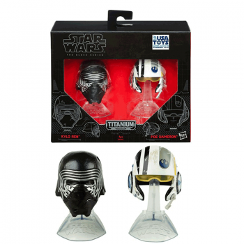 Star Wars Die Cast Helme Kylo Ren und Poe Dameron